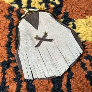 Cutest Ever, Leather, fringe vest coin purse!!